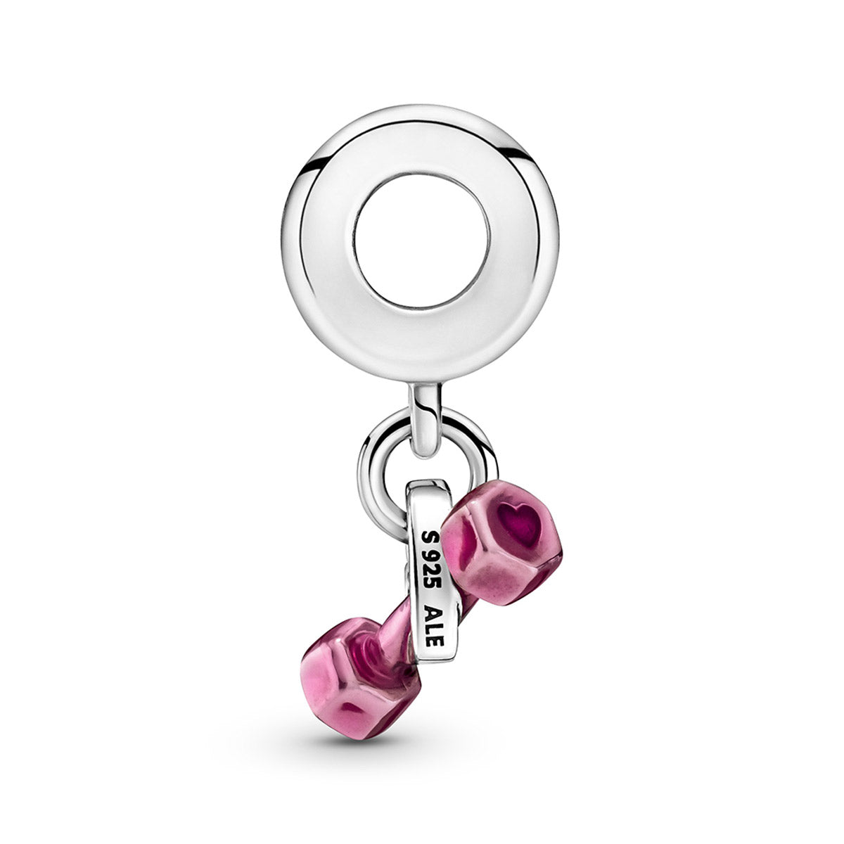 Pandora Dumbbell & Heart Dangle Charm