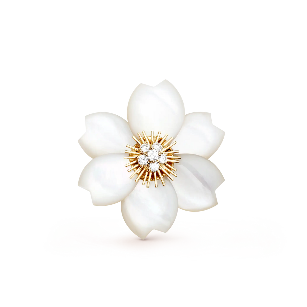 Van Cleef & Arpels Rose de Noël Collection Medium Christmas Rose Brooch