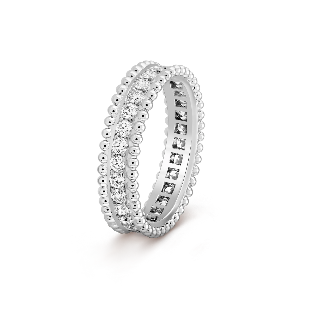 Van Cleef & Arpels Perlée collection full diamond ring