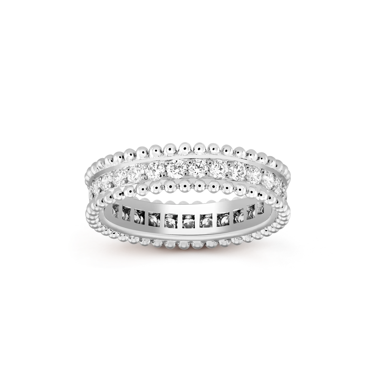Van Cleef & Arpels Perlée collection full diamond ring
