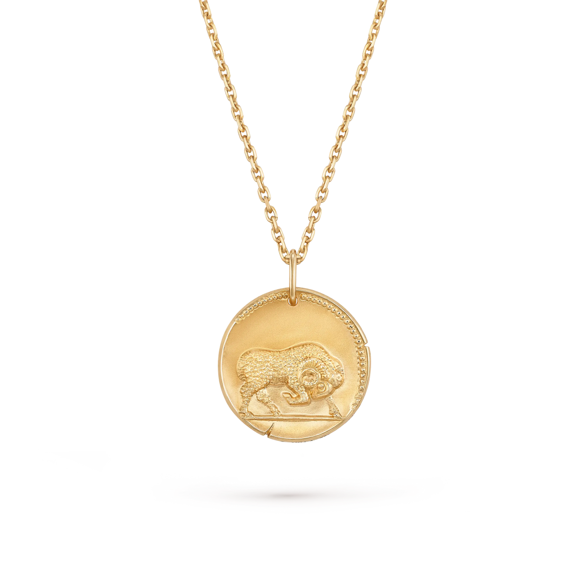 Van Cleef & Arpels Zodiaque Poetic Astrology Collection Aries Gold Coin Pendant