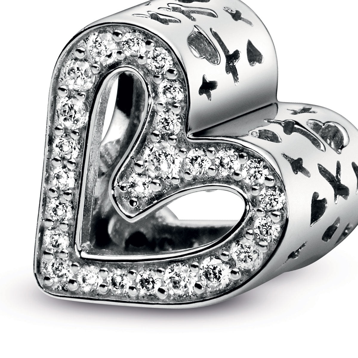 Pandora Sparkling Freehand Heart Charm