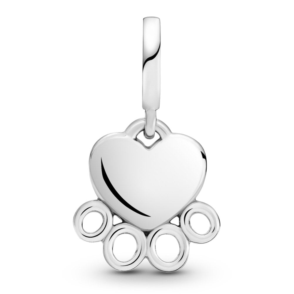 Pandora Hearts & Paw Print Dangle Charm