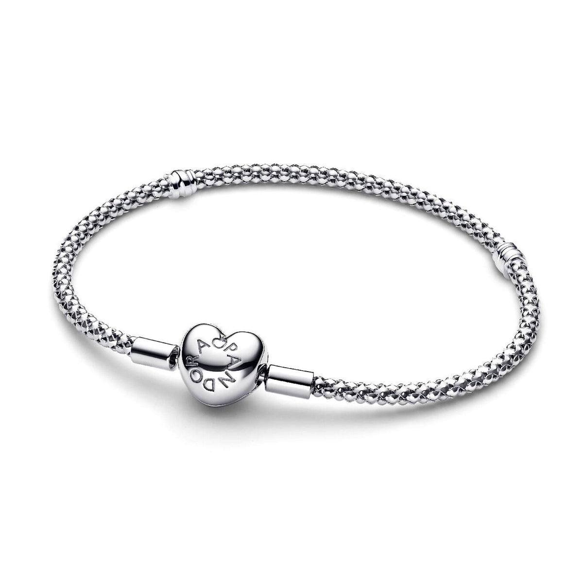 Pandora Heart Clasp Studded Chain Bracelet