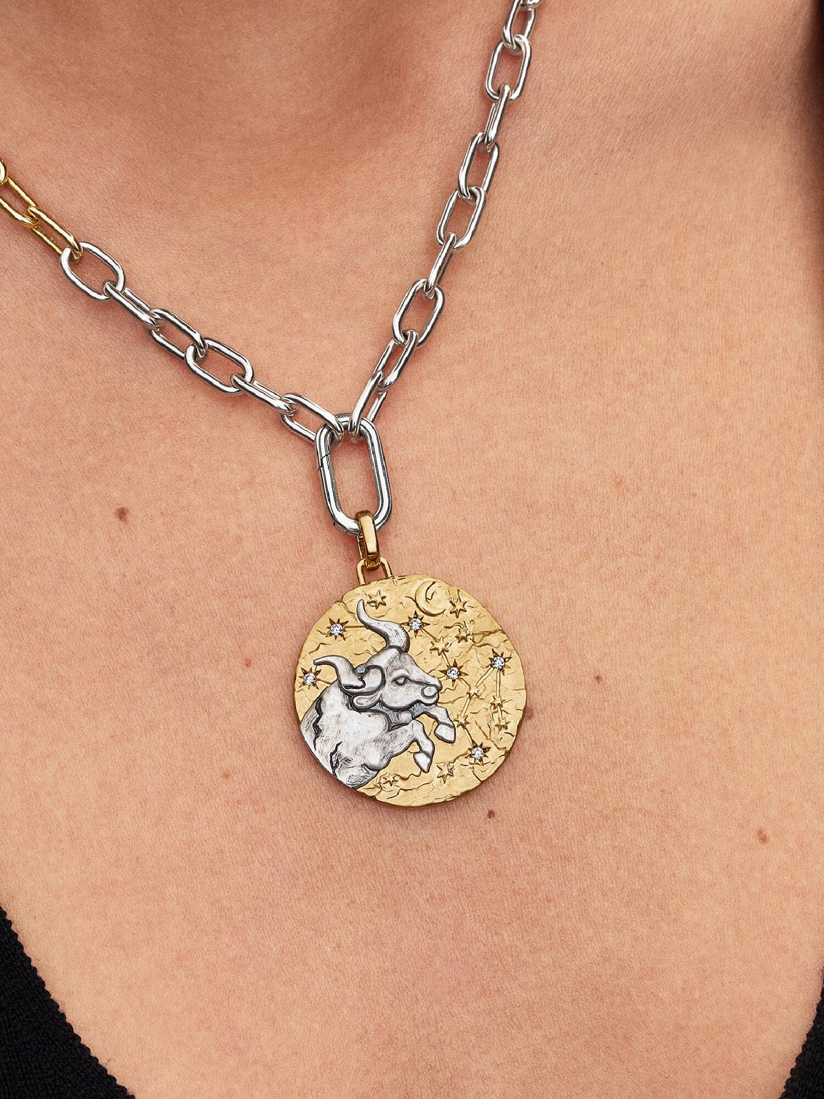Pandora Taurus Zodiac Oversized Medallion Charm