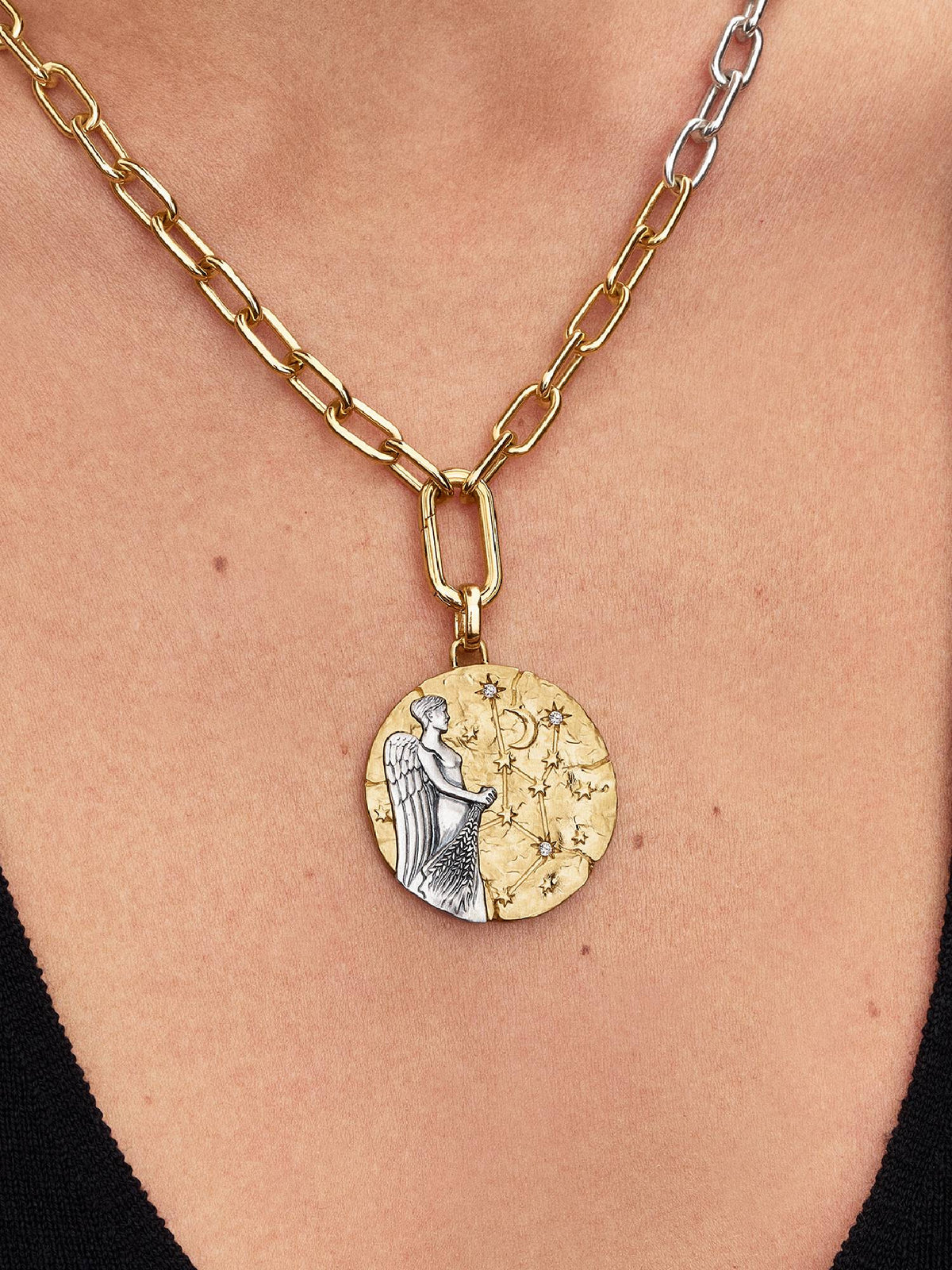 Pandora Virgo Zodiac Oversized Medallion Charm