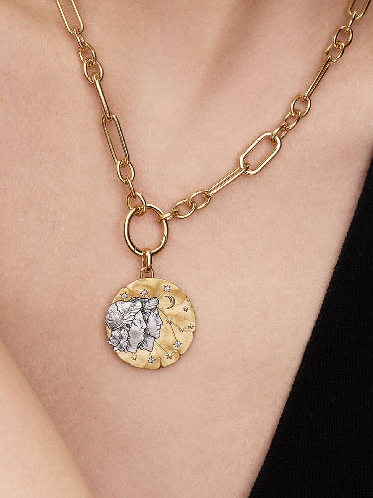 Pandora Gemini Zodiac Oversized Medallion Charm