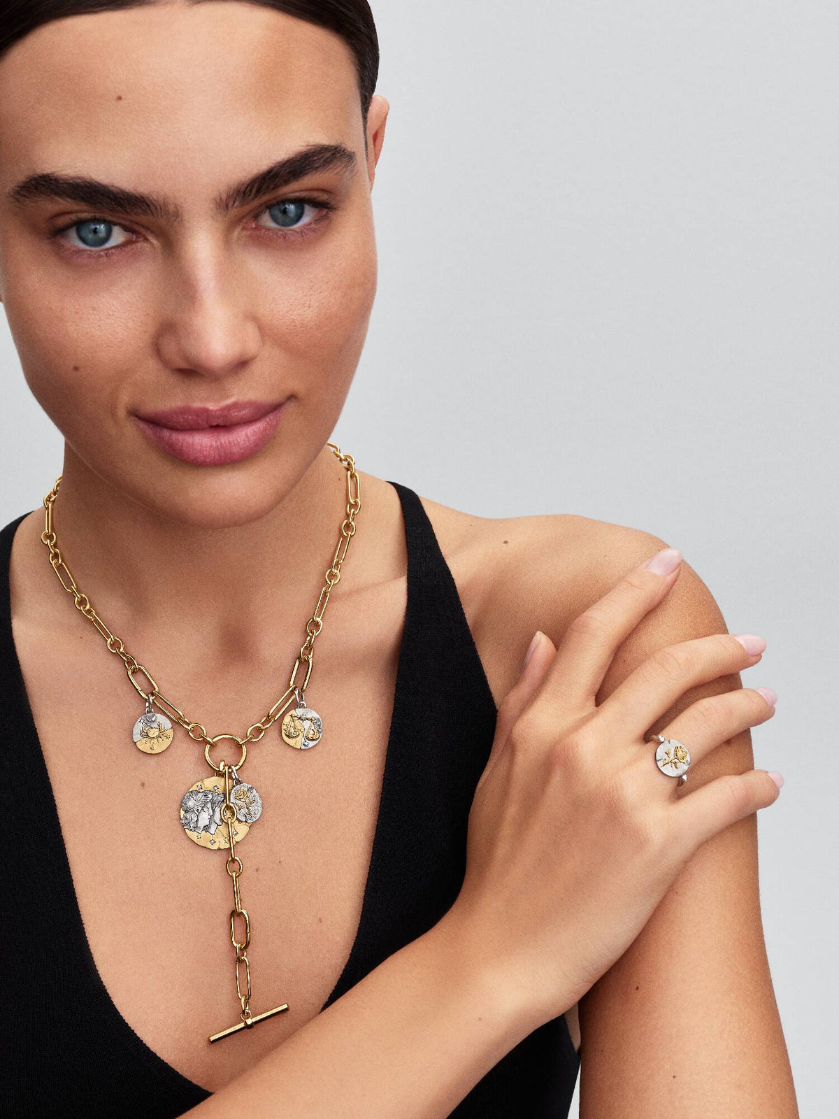 Pandora Gemini Zodiac Oversized Medallion Charm