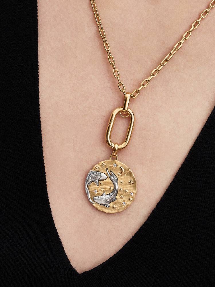 Pandora Pisces Zodiac Oversized Medallion Charm