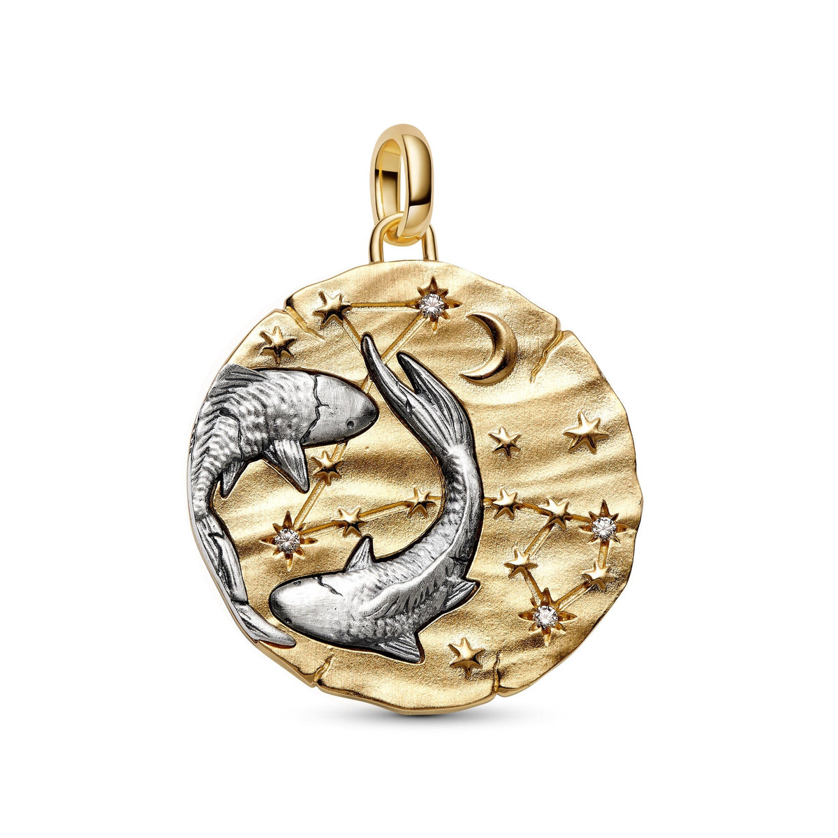 Pandora Pisces Zodiac Oversized Medallion Charm