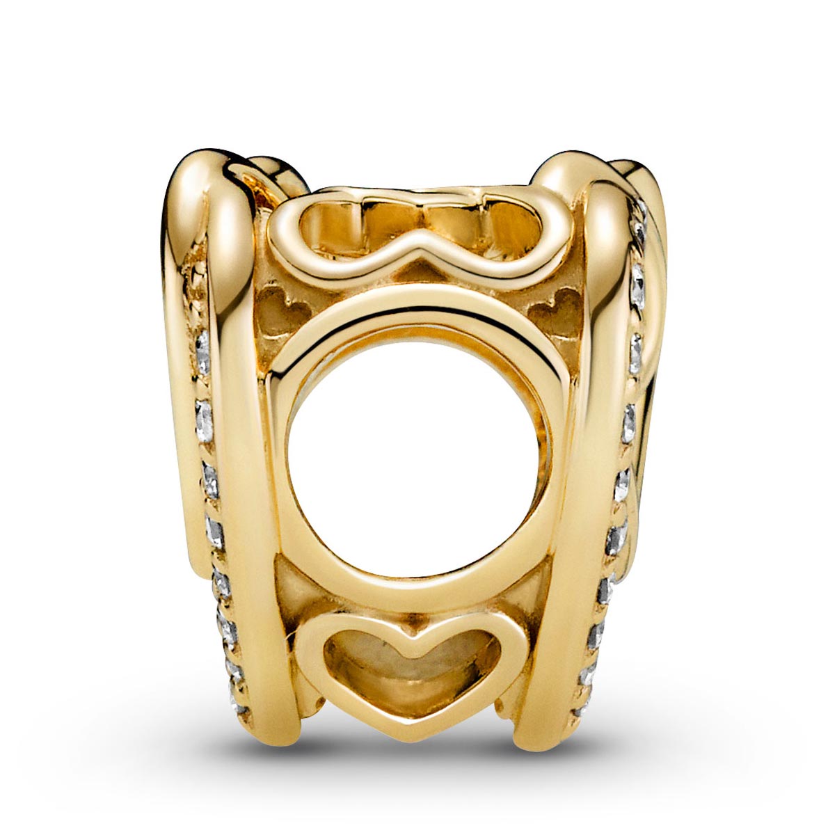 Sparkling Entwined Hearts Charm
