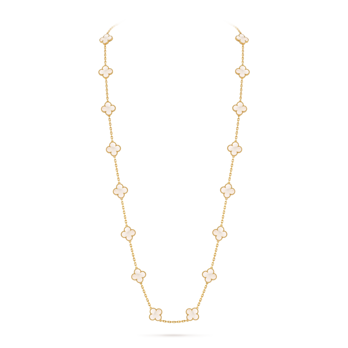 Van Cleef & Arpels Vintage Alhambra Collection 20-Flower Long Necklace