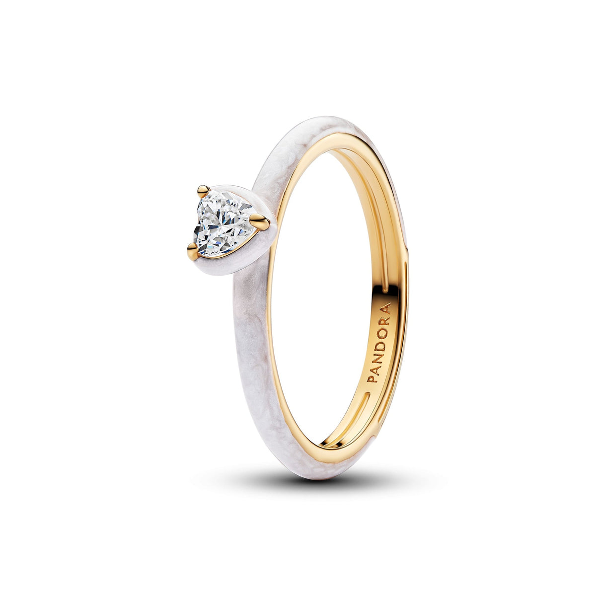 Pandora White Chakra Heart Ring