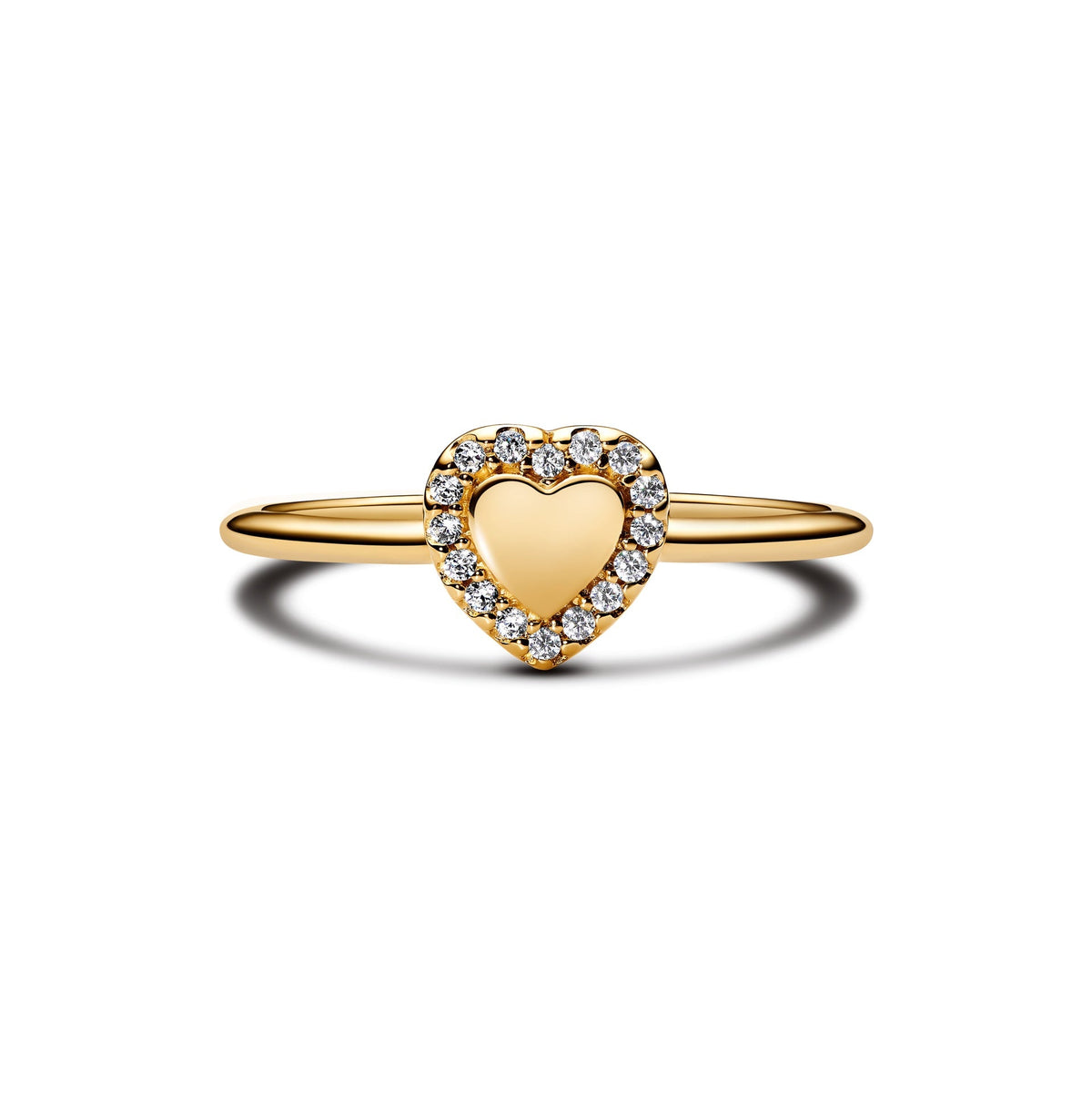 Pandora Engravable Heart Halo Ring