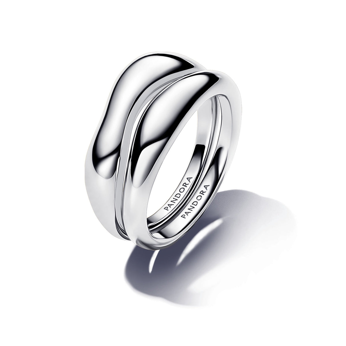Pandora Organically Shaped Stacking Rings