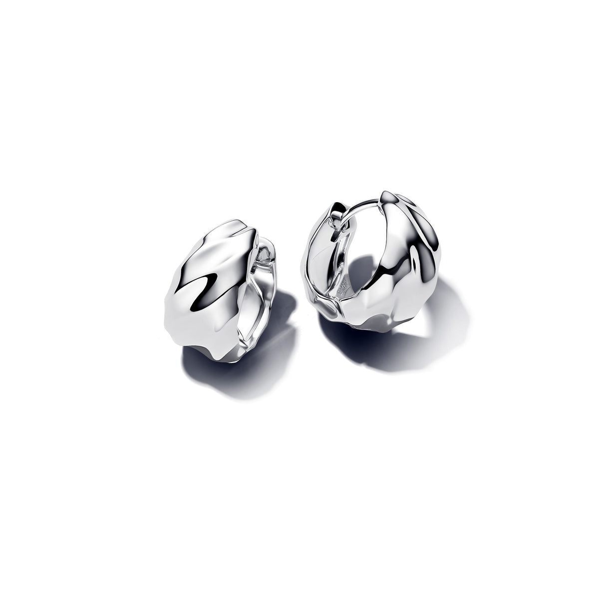 Pandora Rippled Hoop Earrings