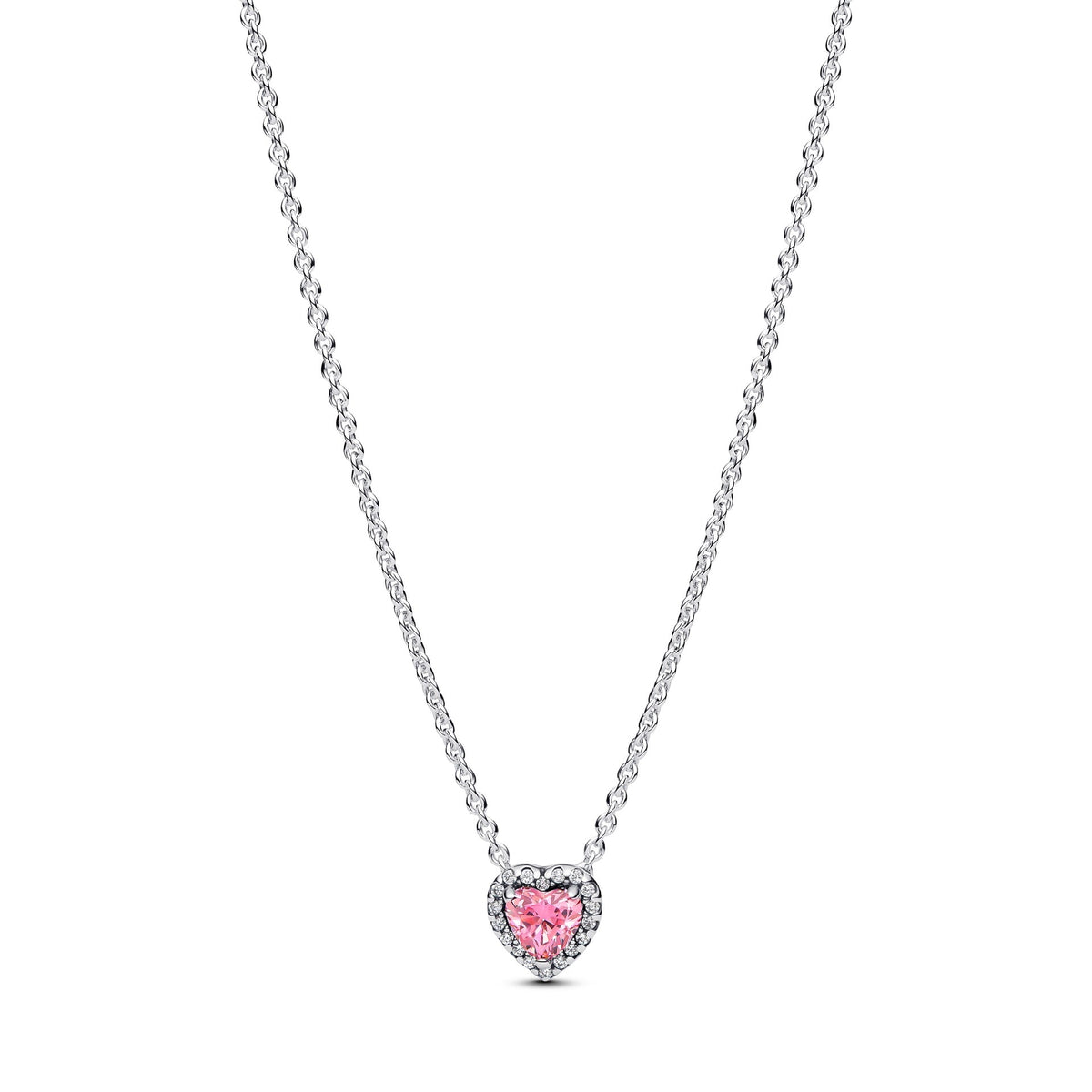 Pandora Pink Elevated Heart Necklace