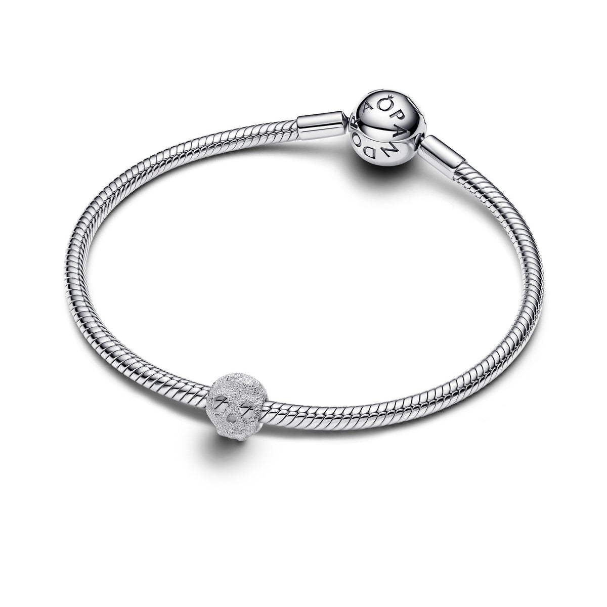 Pandora Textured Skull Mini Charm