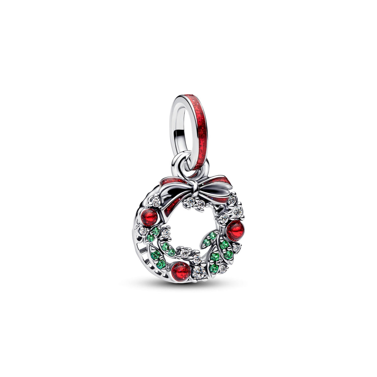 Pandora Holiday Wreath Double Dangle Charm