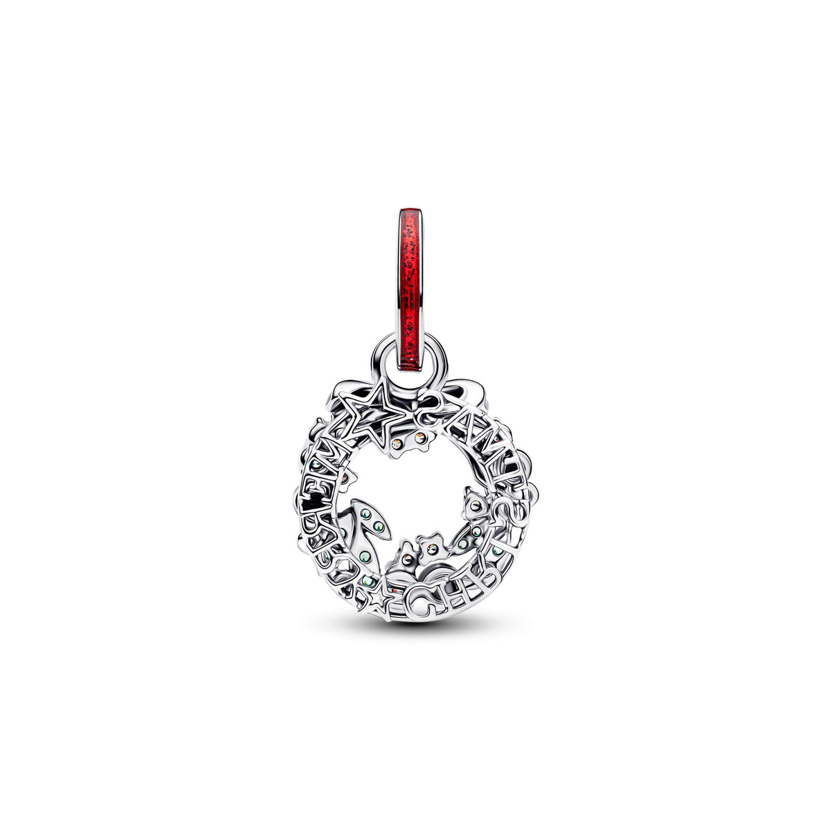 Pandora Holiday Wreath Double Dangle Charm