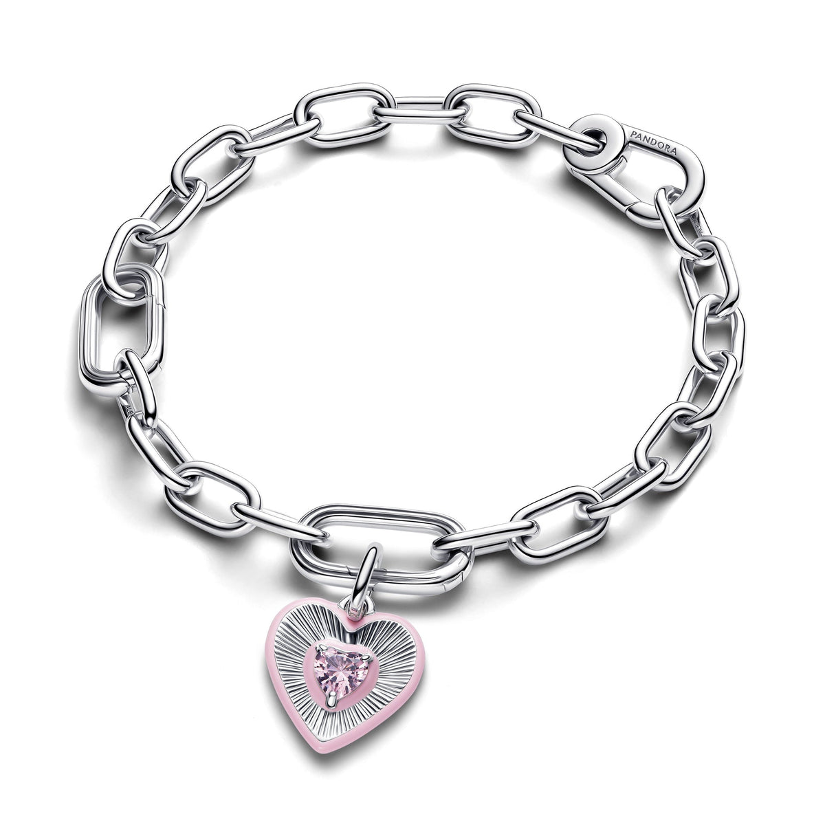 Pandora Radiating Pink Heart Medallion Charm