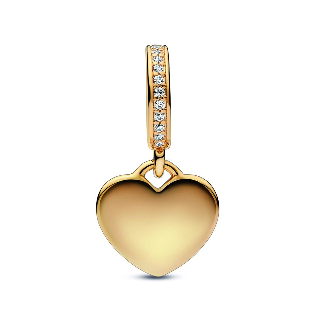Engravable Heart Tag Dangle Charm