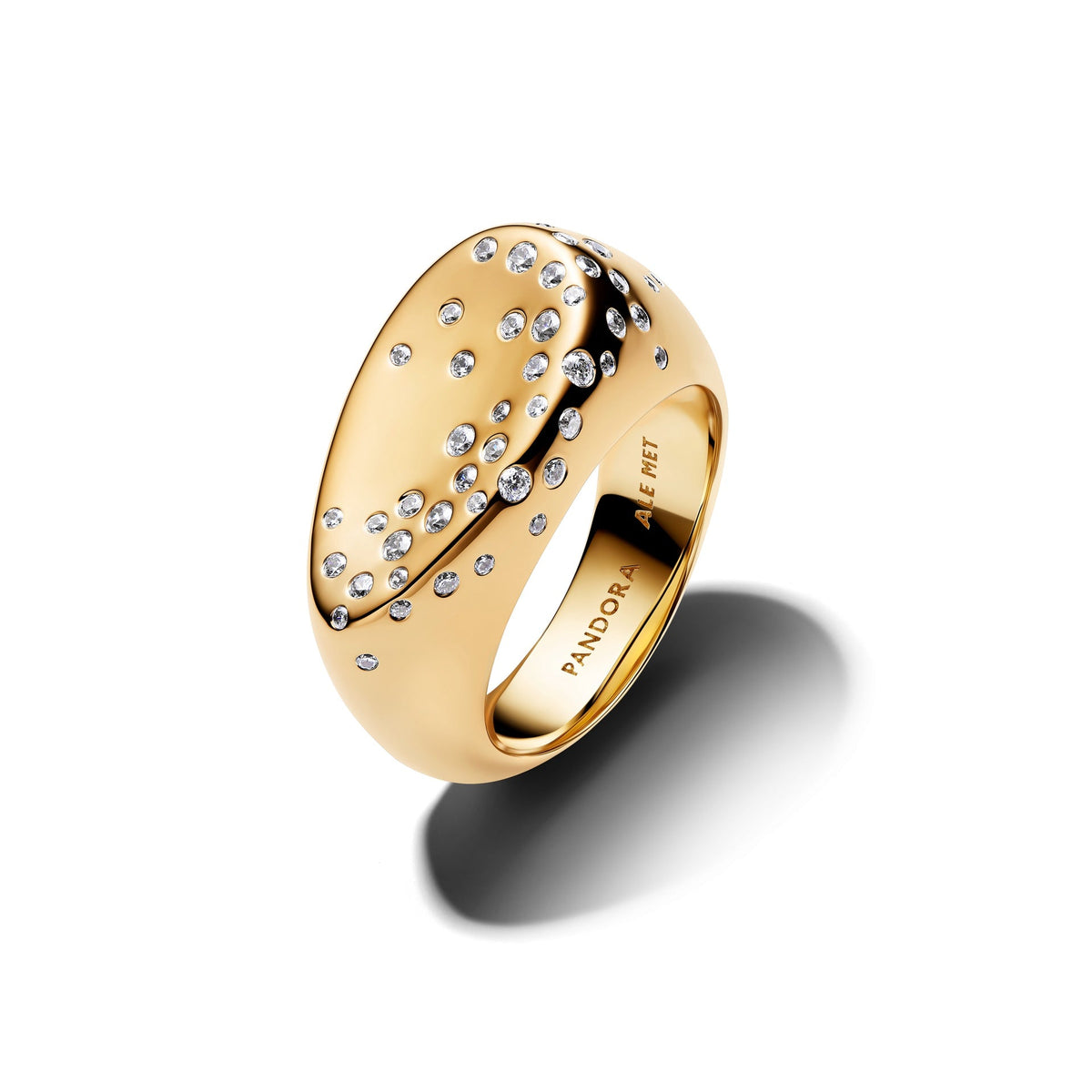 Pandora Stone-Set Oval Domed Signet Ring
