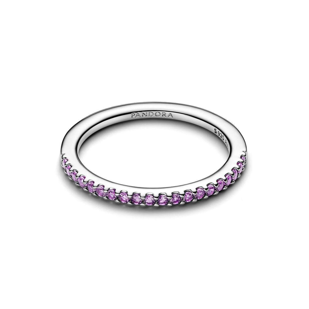 Pandora Sparkling Purple Half-Eternity Band Ring