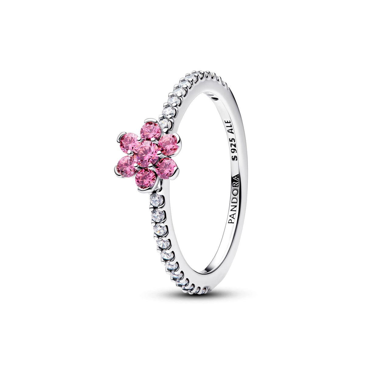 Pandora Sparkling Pink Flower Ring