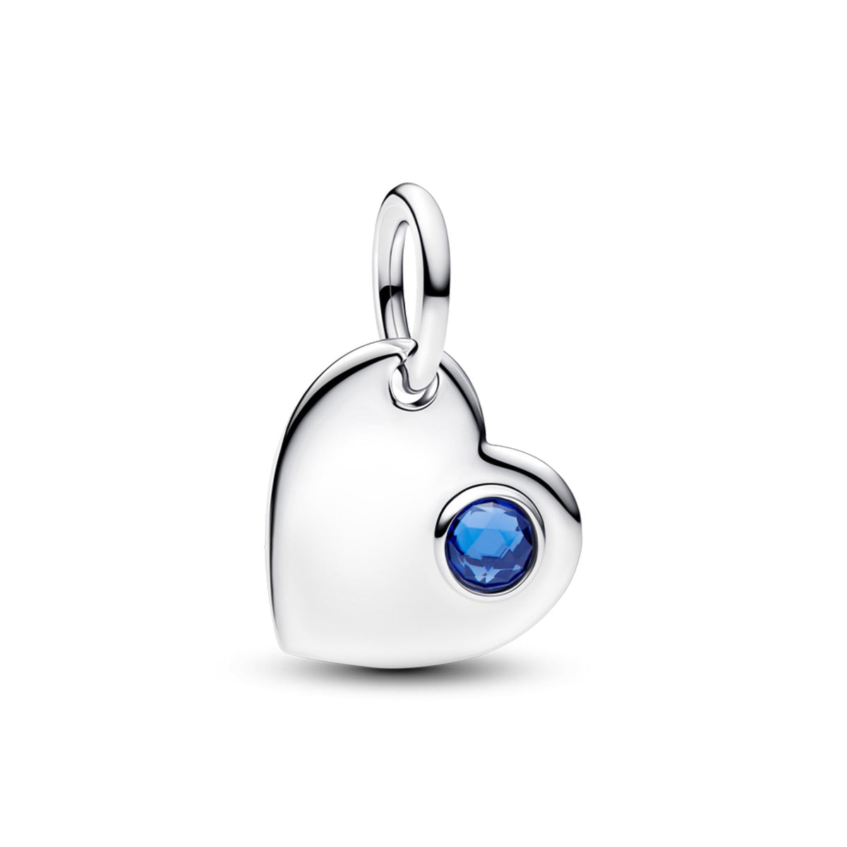 Pandora September Engravable Heart Blue Stone Dangle Charm