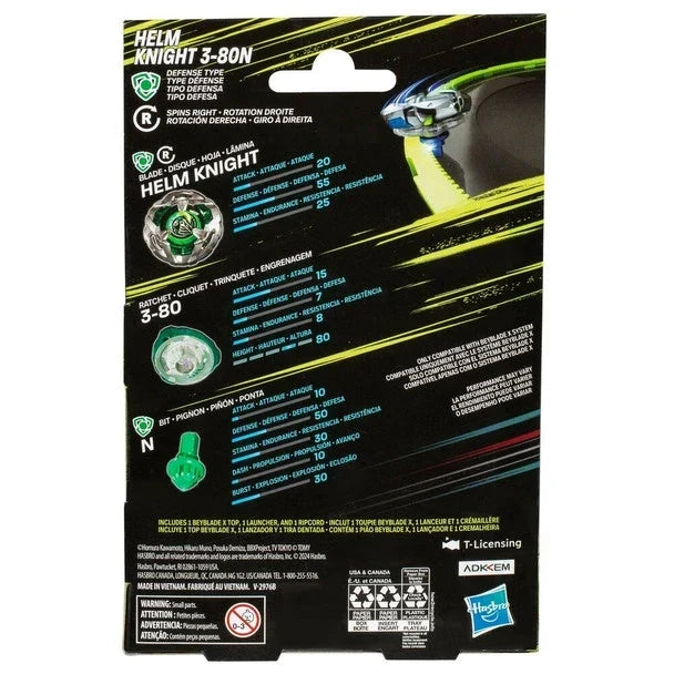 HASBRO Helm Knight 3-80N Beyblade X Starter