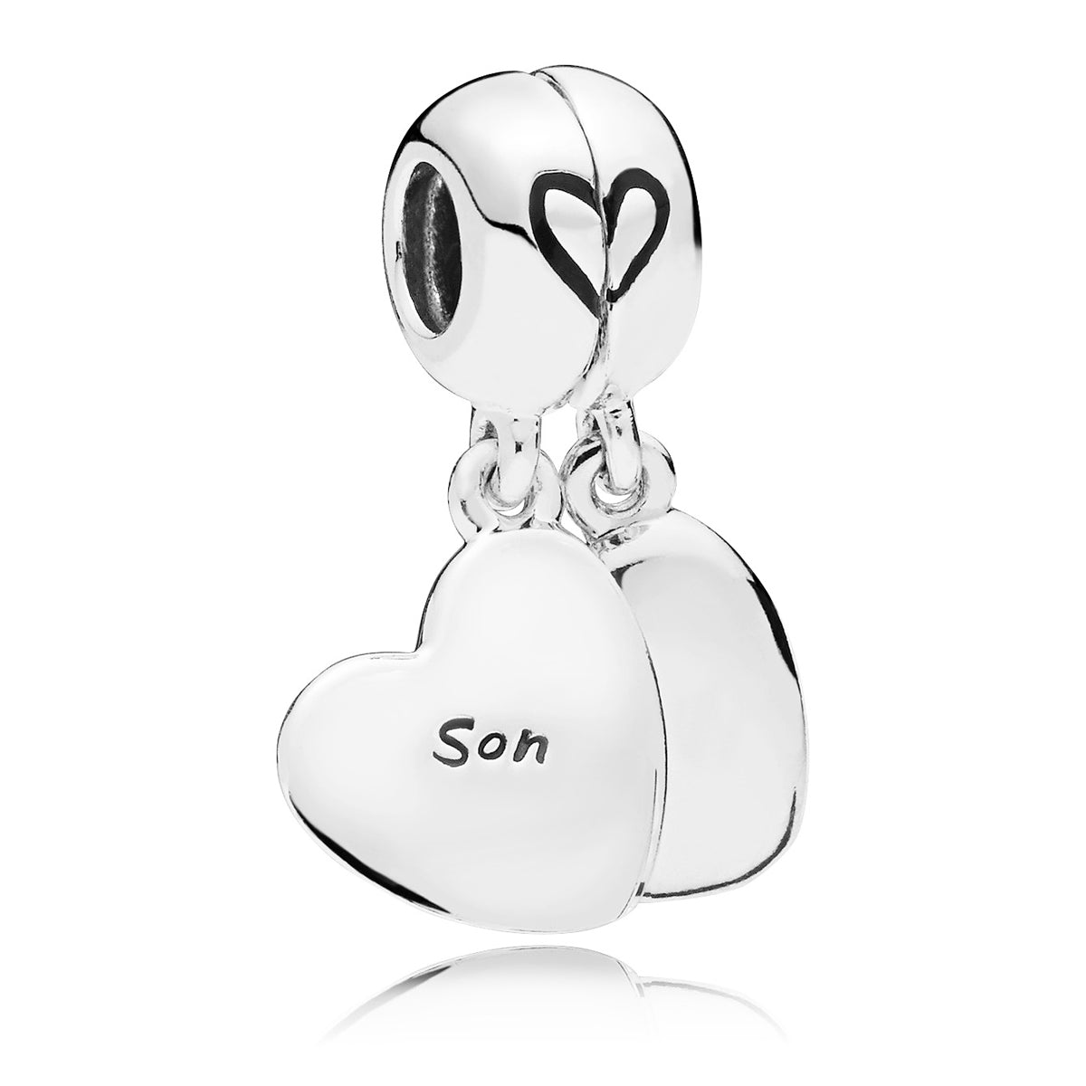 Pandora Mother & Son Heart Split Dangle Charm