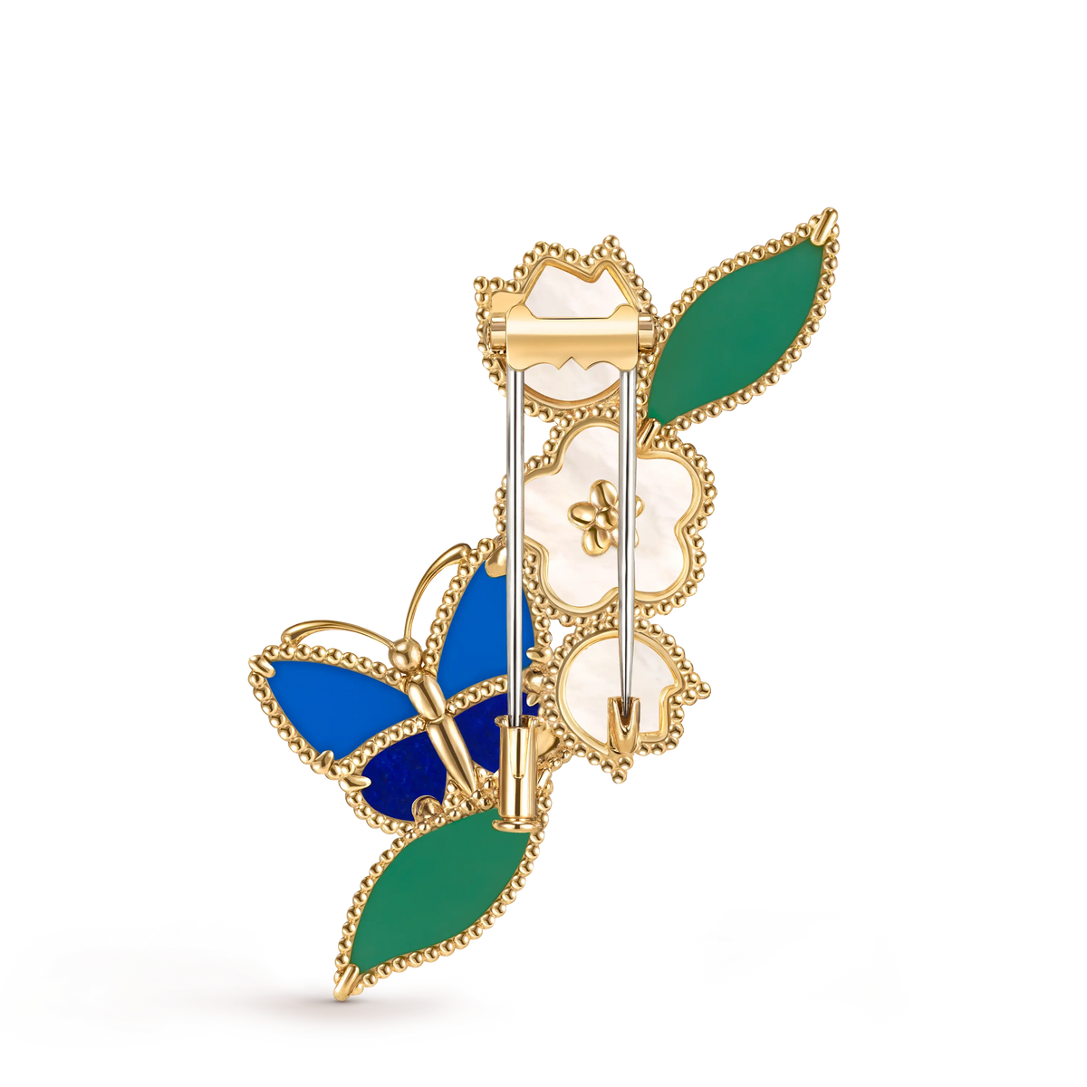 Van Cleef & Arpels Lucky Spring collection butterfly and flower brooch