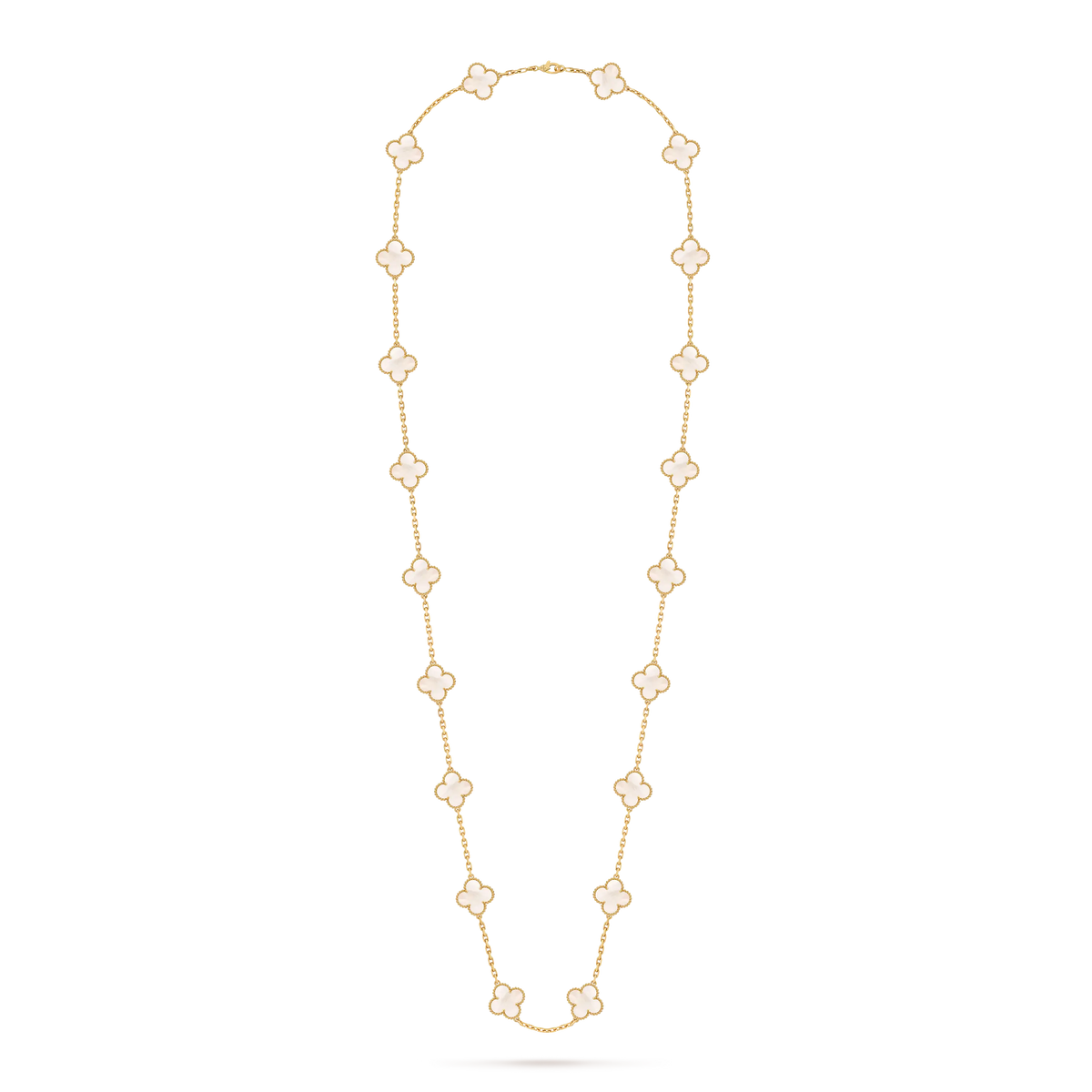 Van Cleef & Arpels Vintage Alhambra Collection 20-Flower Long Necklace