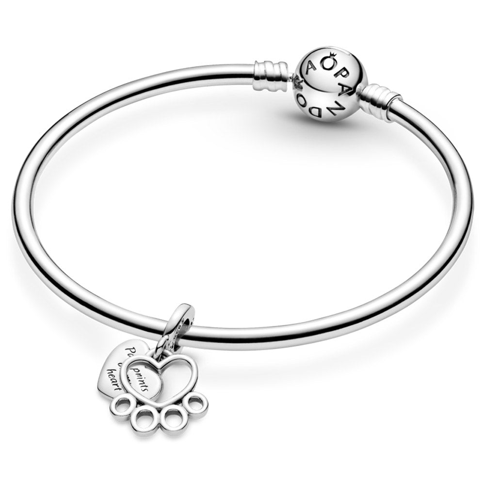 Pandora Hearts & Paw Print Dangle Charm