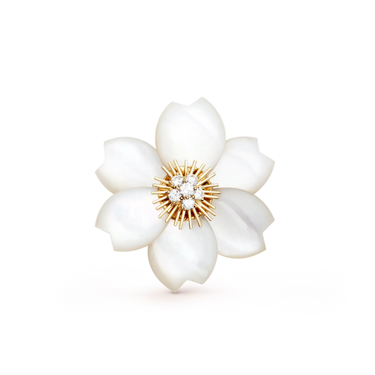 Van Cleef & Arpels Rose de Noël Collection Medium Christmas Rose Brooch