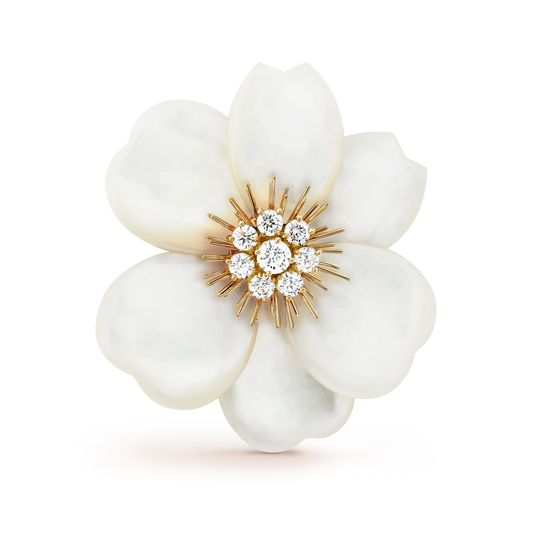 Van Cleef & Arpels Rose de Noël Collection Large Christmas Rose Brooch