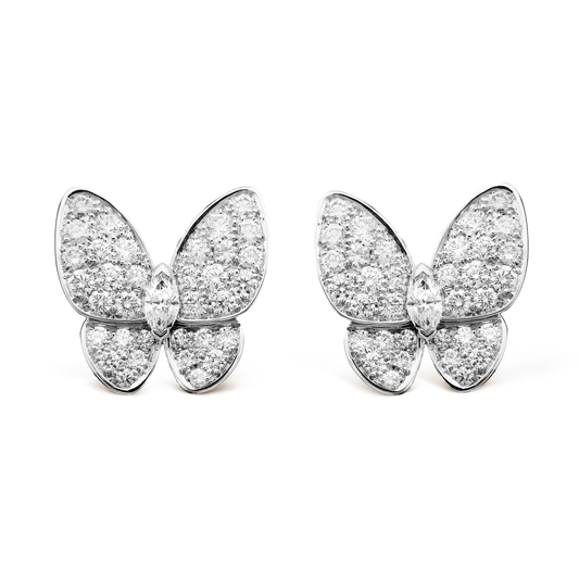 Van Cleef & Arpels Two Butterfly collection butterfly earrings