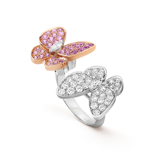 Van Cleef & Arpels Two Butterfly Collection Double Butterfly Ring
