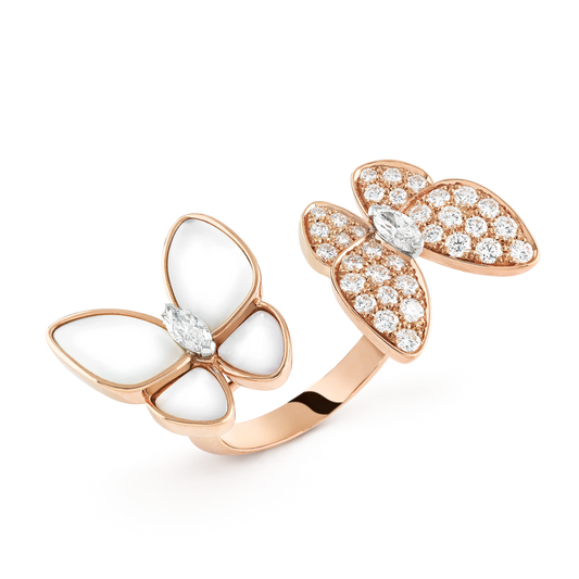 Van Cleef & Arpels Two Butterfly Collection Double Butterfly Ring