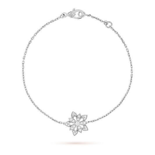 Van Cleef & Arpels Lotus Collection Mini Diamond Bracelet