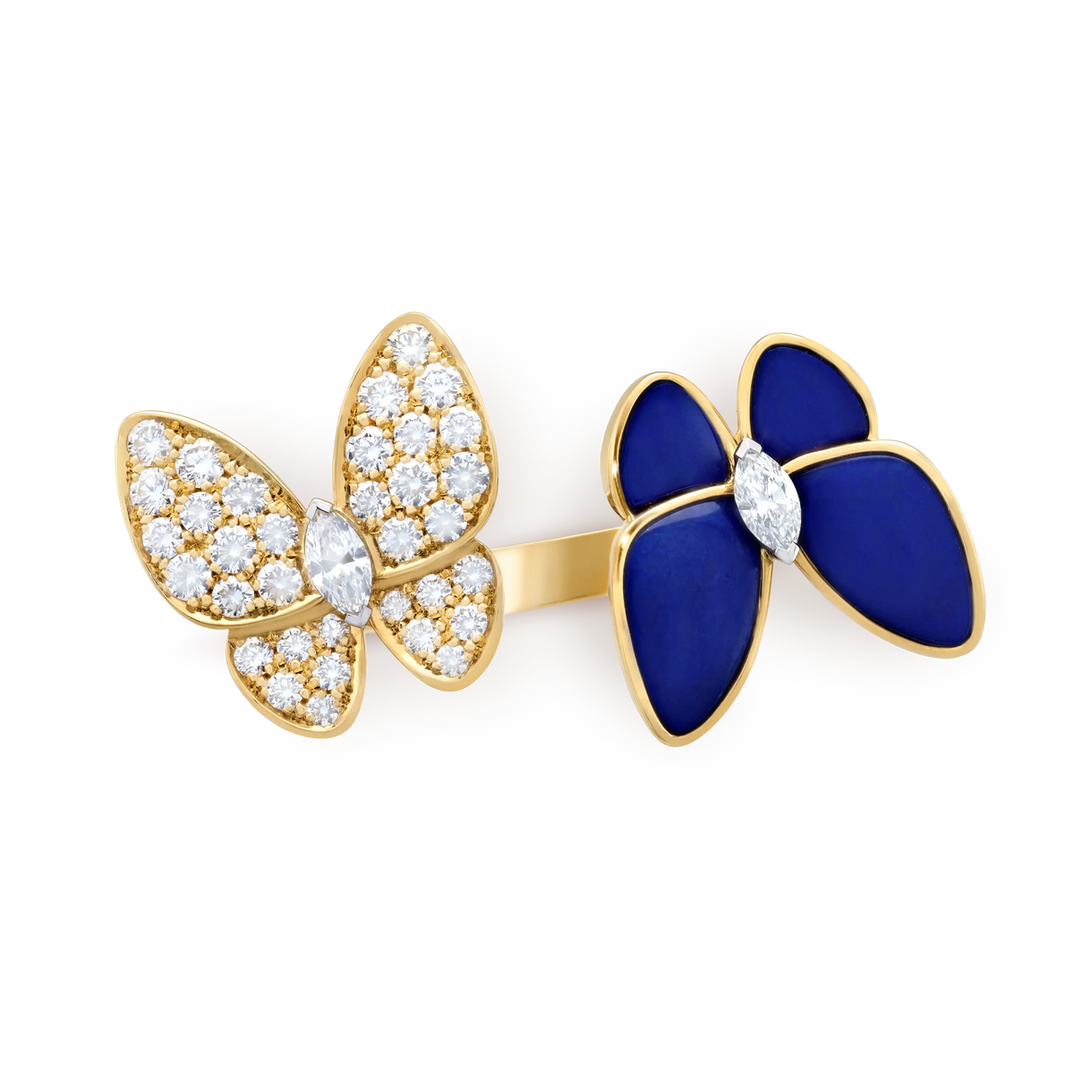 Van Cleef & Arpels Two Butterfly Collection Double Butterfly Ring