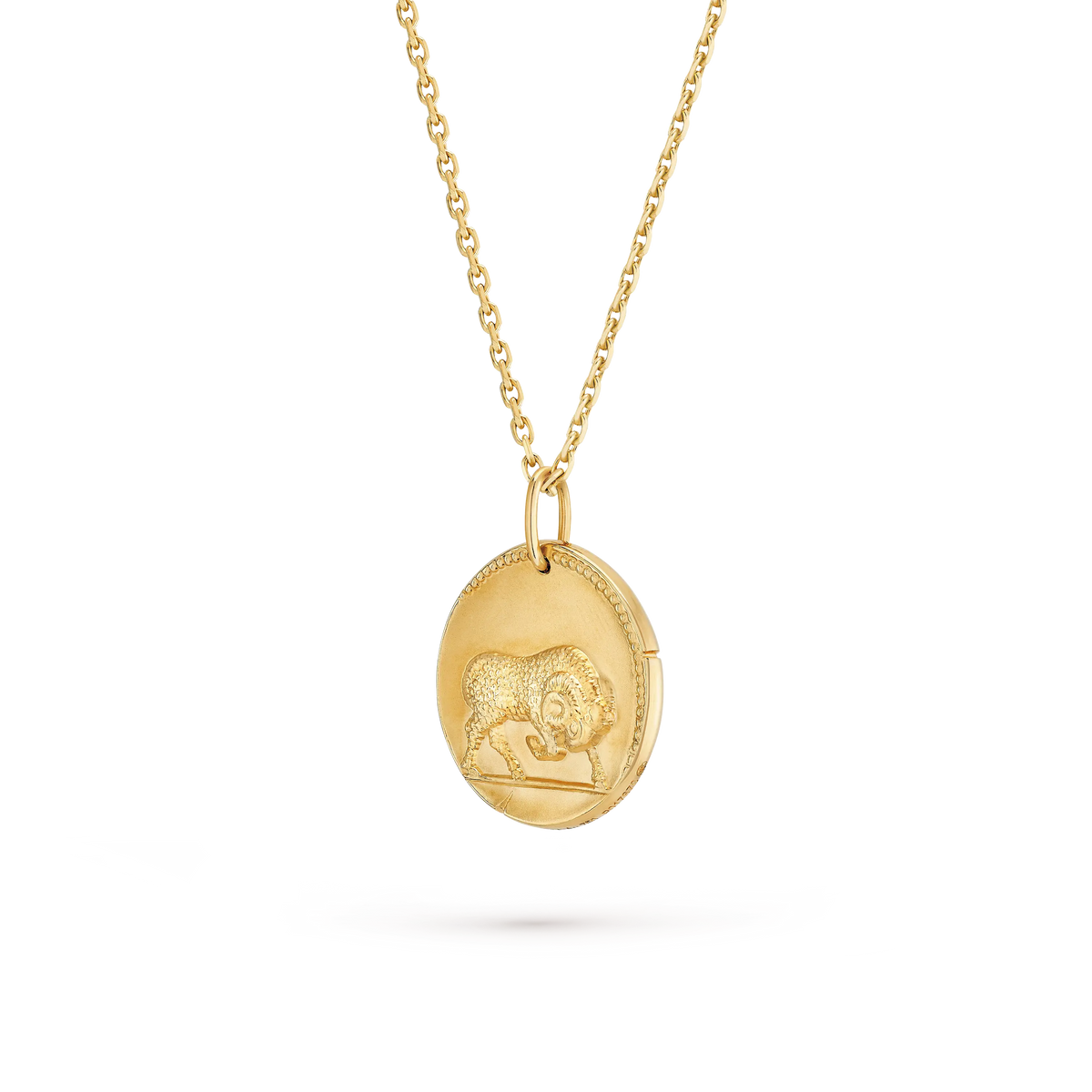 Van Cleef & Arpels Zodiaque Poetic Astrology Collection Aries Gold Coin Pendant