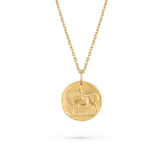 Van Cleef & Arpels Zodiaque Poetic Constellation Taurus Gold Coin Pendant