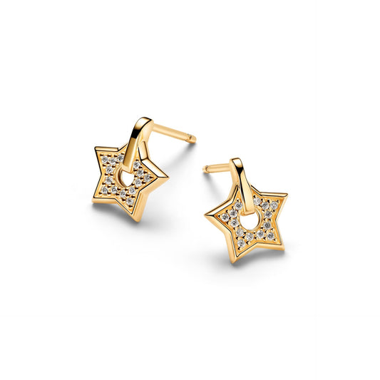 Pandora Talisman 14k Gold Lab-grown Diamond Pavé Star Stud Earrings