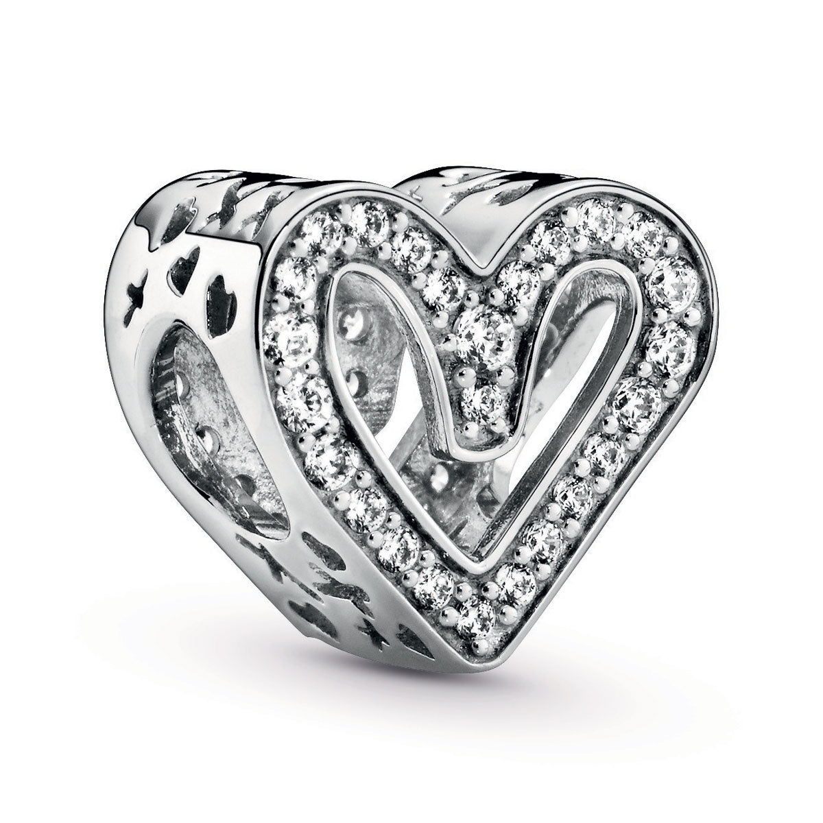 Pandora Sparkling Freehand Heart Charm