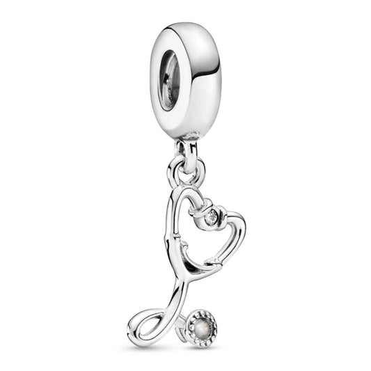 Pandora Stethoscope Heart Dangle Charm