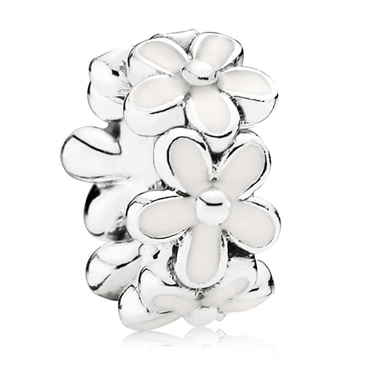 Pandora Darling Daisies with White Enamel Spacer