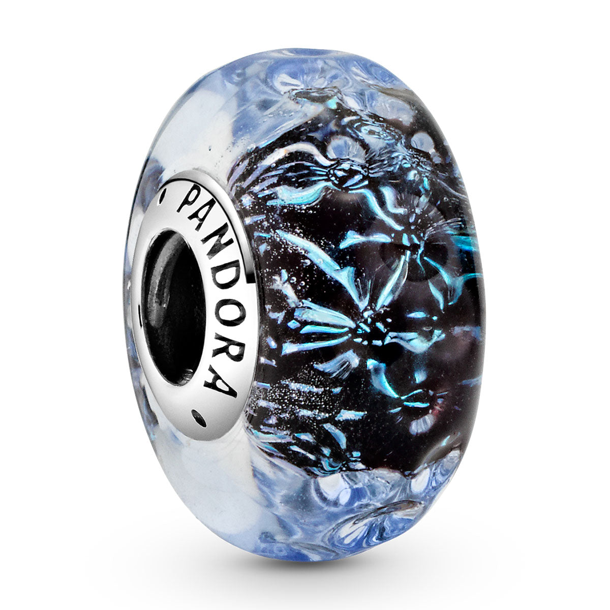 Pandora Wavy Dark Blue Murano Glass Ocean Charm