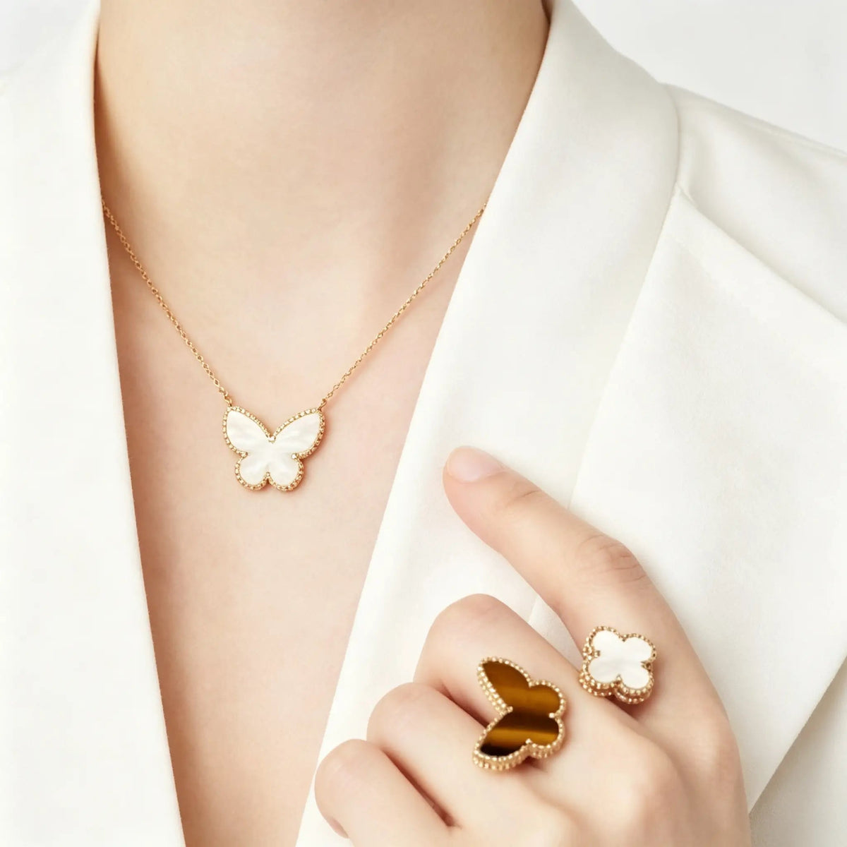 Van Cleef & Arpels Lucky Alhambra butterfly necklace